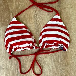 American flag halter bikini top size XL